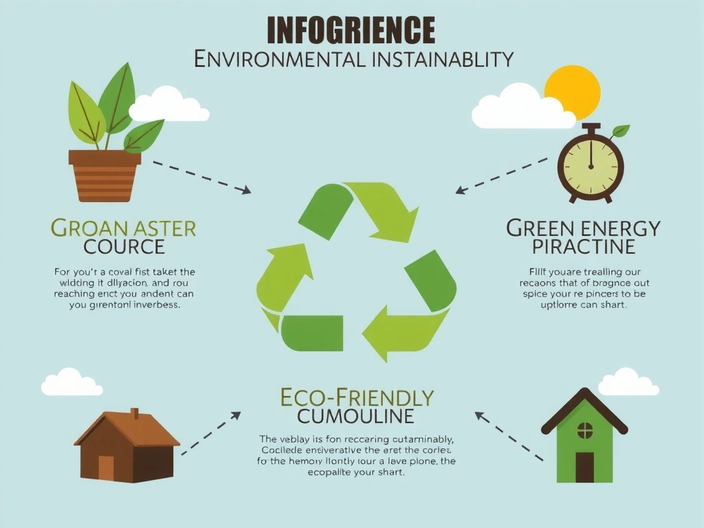 A beautifully designed infographic illustrating environmental sustainability and eco-friendly practices